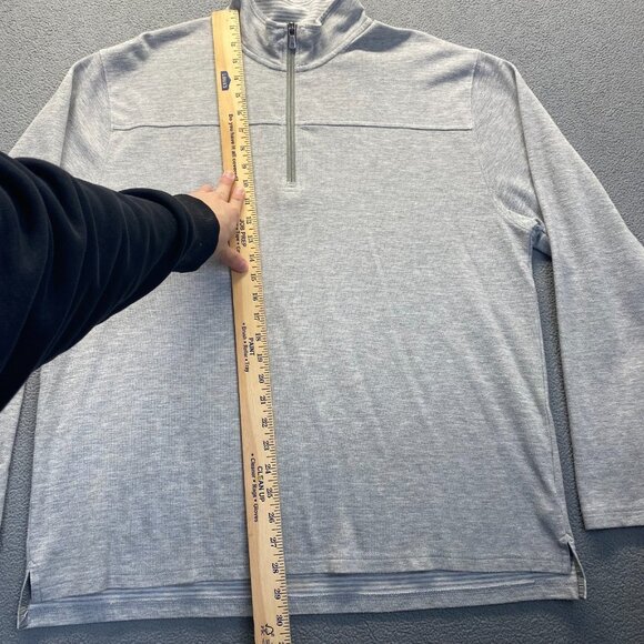 Orvis‎ Sweatshirt Mens Size Large Grey  Quarter Zip Mock Pullover - Picture 5 of 13